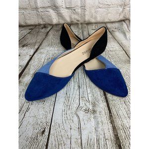Color-block Pointed Toe Slip-on Flats, Morbarrz, Size 8.5